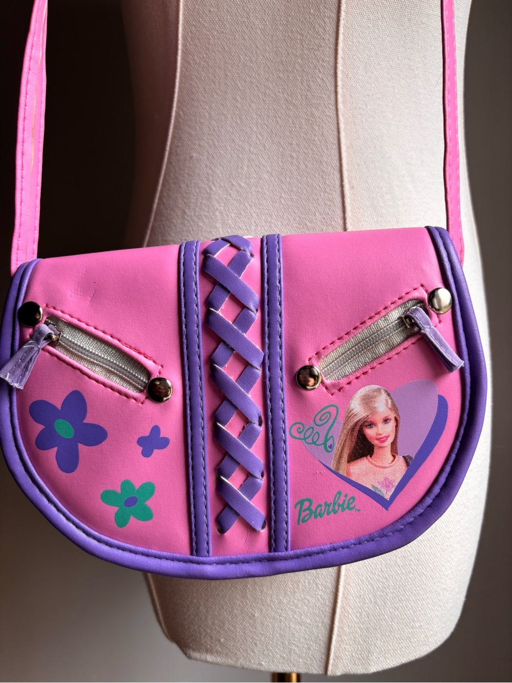Y2K Barbie Pink & Purple Crossbody Bag